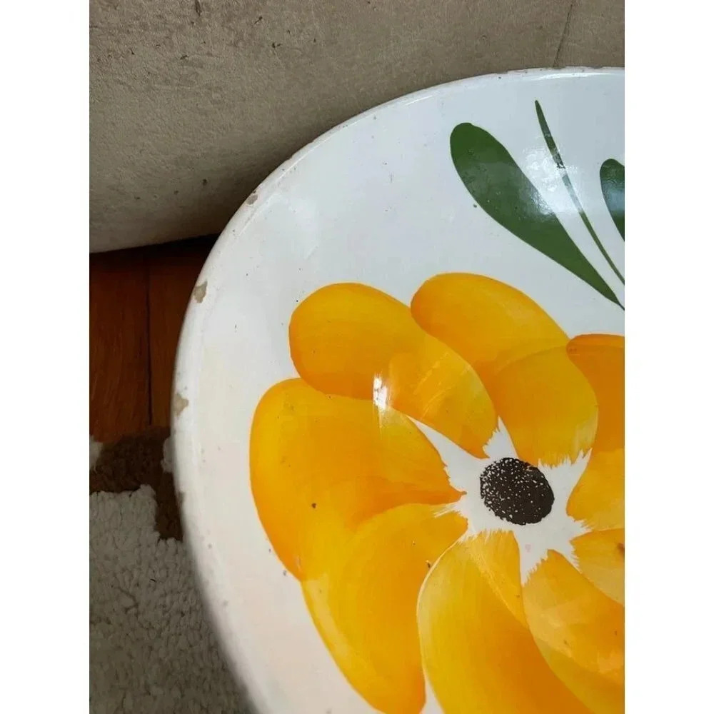 Italian Yellow Flower Bowl - Picture 3 of 10